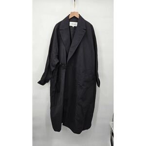 F/ce Coat Size Medium Black Wrap Lightweight Minimalist Technical